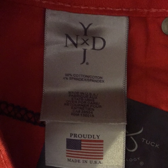 NWOT NYDJ Orange Ankle Jeans - Picture 15 of 16
